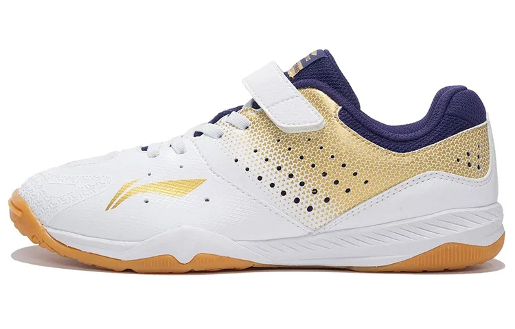 Li Ning Qilin TD Hook and loop Abrasion Resistant Slip Resistant Kids' Training Shoes White Teenagers