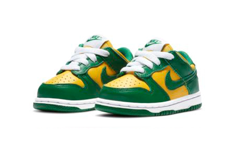 Кроссовки Nike Dunk SP Brazil (желто-зеленые) — Жёлтыйзелёный — фото 4
