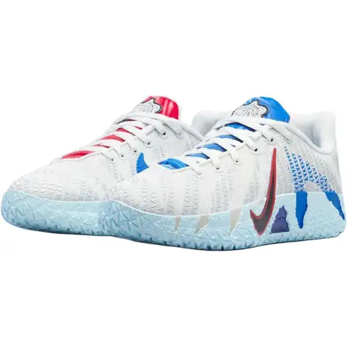 Nike Ja 3 Morant III Classic Comfort GS Low Top Basketball Shoes White Blue Red Same Style for Men and Women