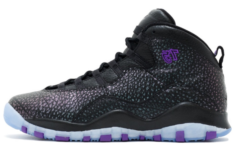 Кроссовки Jordan Air Jordan 10 Retro Paris GS (черно-фиолетовые)