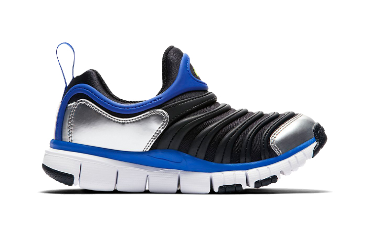 Кроссовки Nike Dynamo Free BP (черно-сине-серебряные) — фото 2
