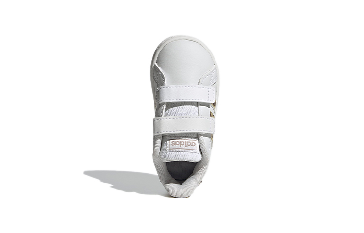Детские кеды adidas neo GRAND COURT (бело-золотые) — Белый / золотой — фото 7