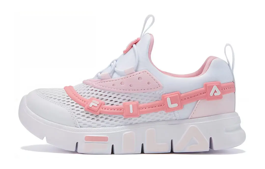 FILA KIDS Comfortable Anti kick Kids' Training Shoes Pink White Children Aged 3 7 Years Old