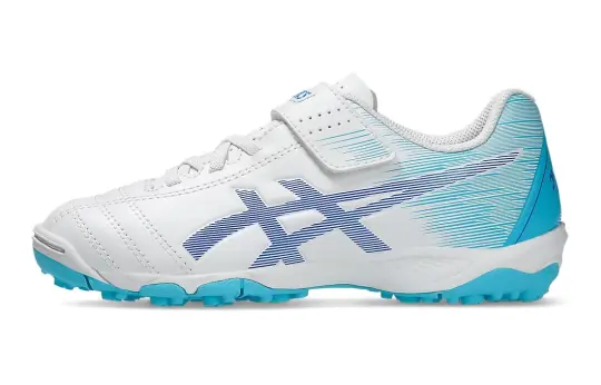 ASICS Juniole 6 TF Cushioning, Wear Resistant Low top Kids' Soccer Shoes White Blue Kids'