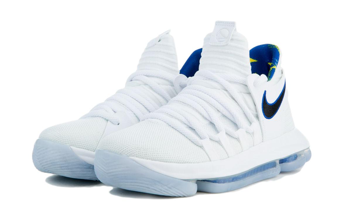 Унисекс баскетбольные кроссовки Nike Nike10 GS (бело-сине-черные) — фото 3