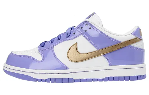 Nike Dunk Slip Resistant Abrasion Resistant Low top Skateboard Shoes White Purple Unisex