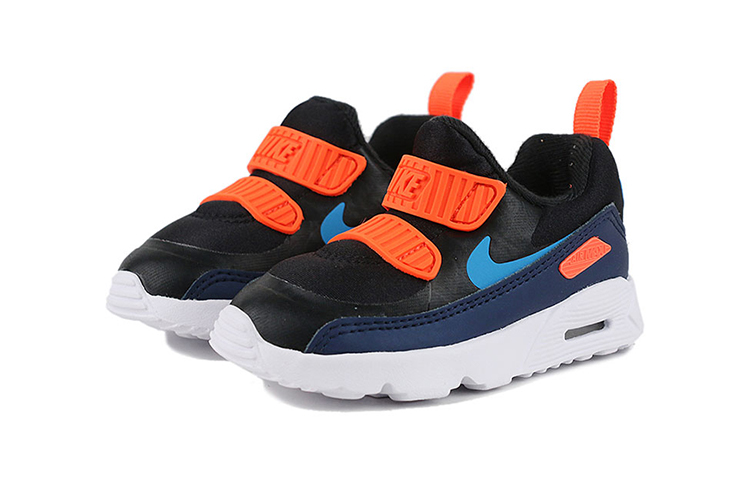 Детские кроссовки Nike Air Max Tiny 90 (черно-оранжевые) — Чёрныйоранжевый — фото 4