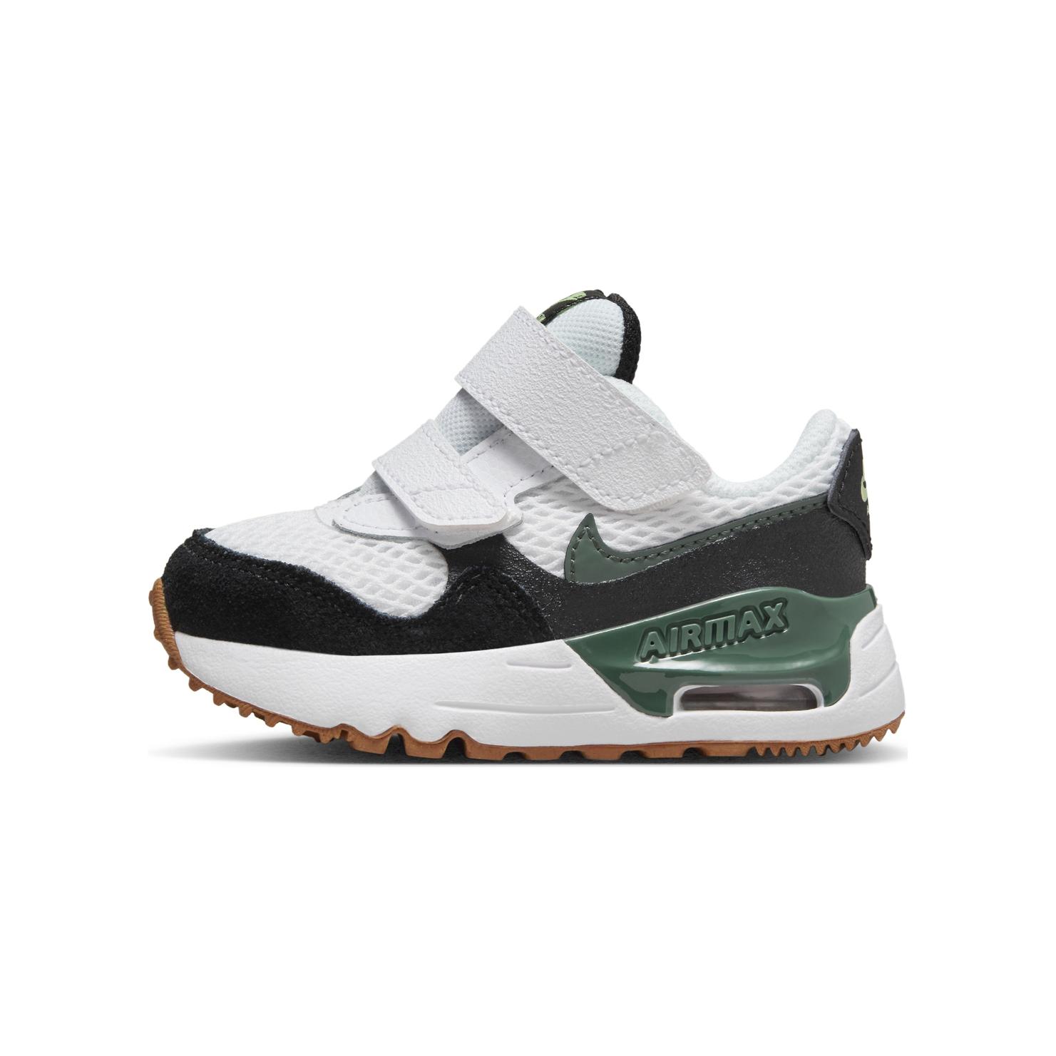 Детские кроссовки Nike Air Max SYSTM (зелено-черно-белые)