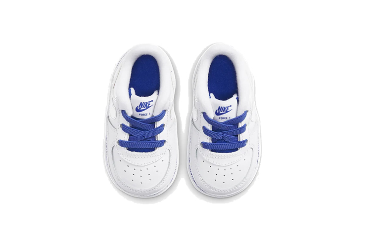 Детские кеды Nike Air Force 1 07 Crib (бело-синие) — фото 3