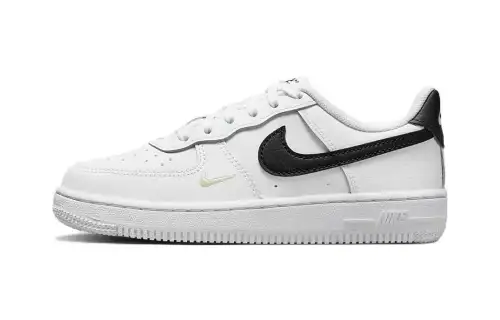 Nike Air Force 1 SE 40th casual non-slip wear-resistant low-cut sneakers black and white children's style