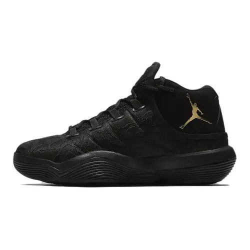 Jordan Super.Fly 2017 Mid top Performance Basketball Shoes Black Unisex