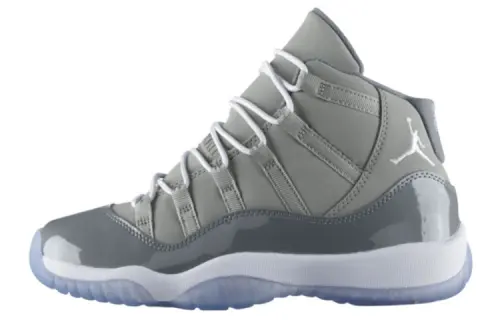Jordan Air Jordan 11 Retro Cool Gray Comfortable GS High Top Basketball Shoes Gray 2010 Same Style for Men and Women
