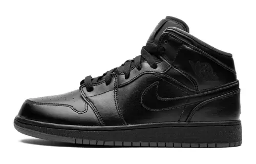 Jordan 1 Retro Mid GS Black Dark Grey