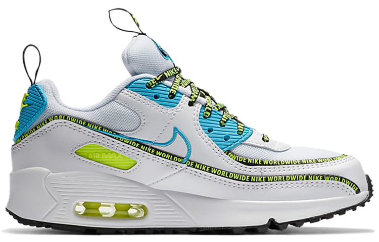 Кроссовки Nike Air Max 90 SE2 (бело-сине-желтые) — фото 4
