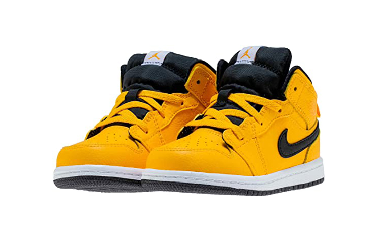 Детские кроссовки Jordan Air Jordan 1 (желтые) — фото 3