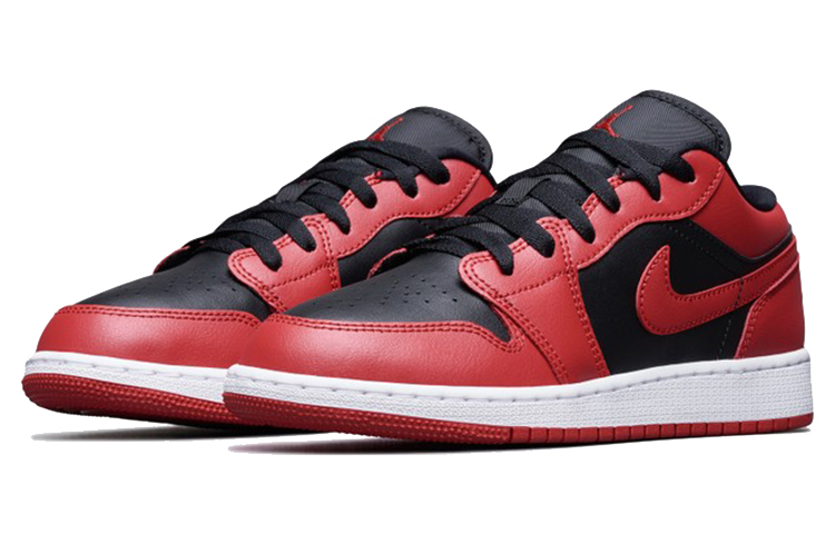 Кроссовки Jordan Air Jordan 1 Low (черно-красные) — Чёрныйкрасный — фото 5