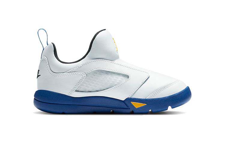 Детские кроссовки Jordan Air Jordan 5 Retro Little Flex (бело-синие) — фото 4