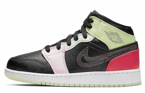 Jordan 1 Mid Glow-In-The-Dark GS
