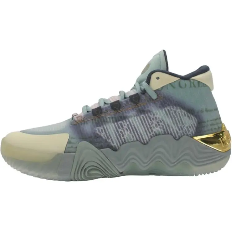 New Balance Kawhi 2 Comfortable Cushioning Mid top Basketball Shoes Gray Blue Teenagers