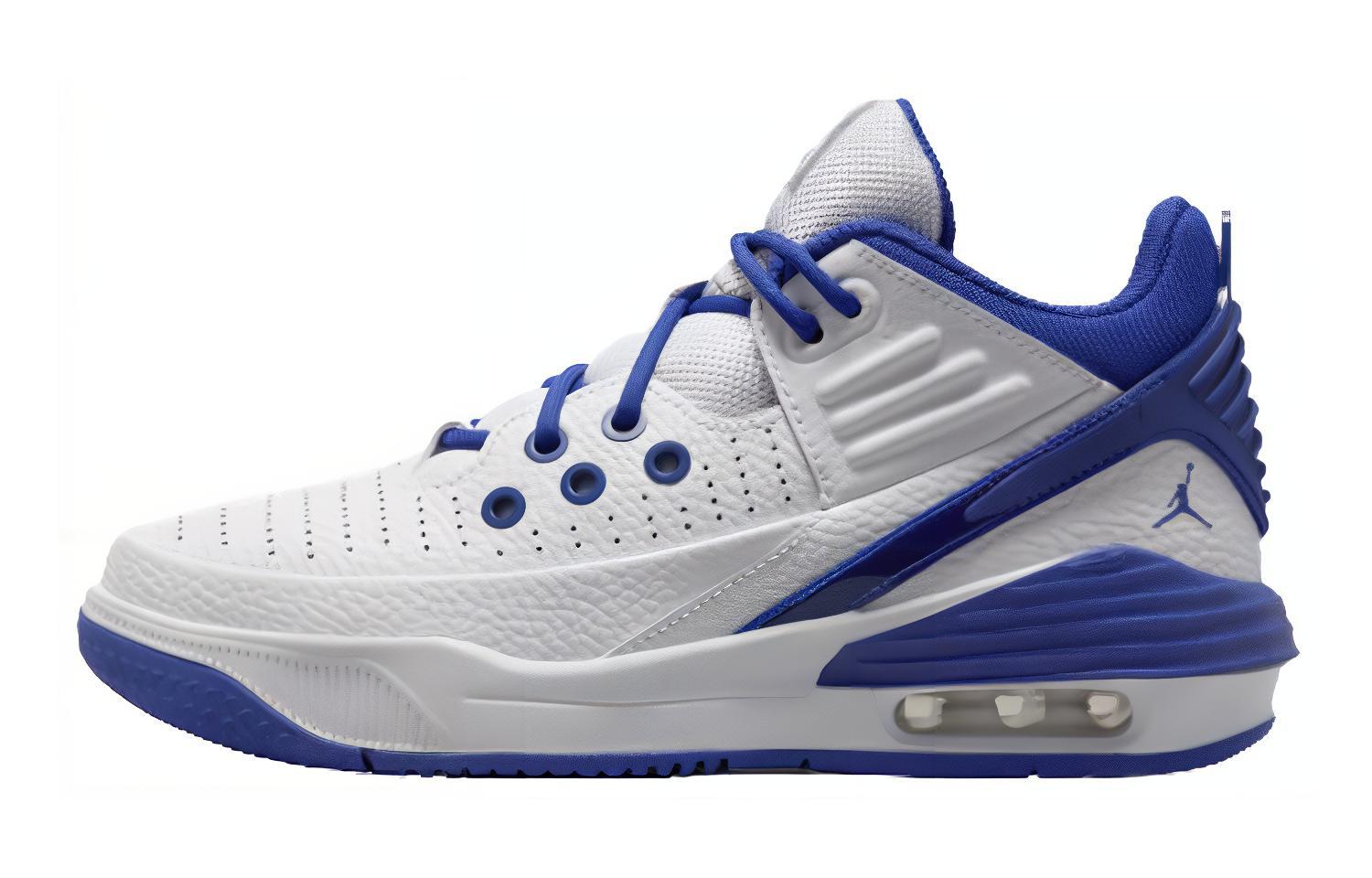 Jordan Max Aura 5 Low top Basketball Shoes White Blue Unisex