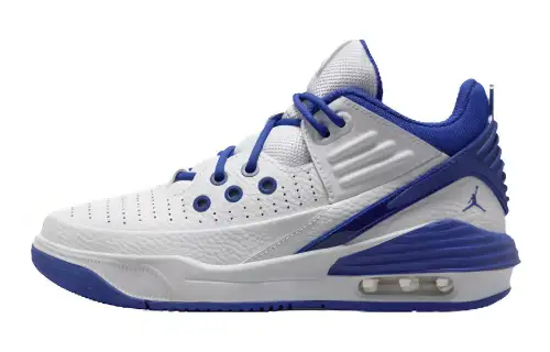 Jordan Max Aura 5 Low top Basketball Shoes White Blue Unisex