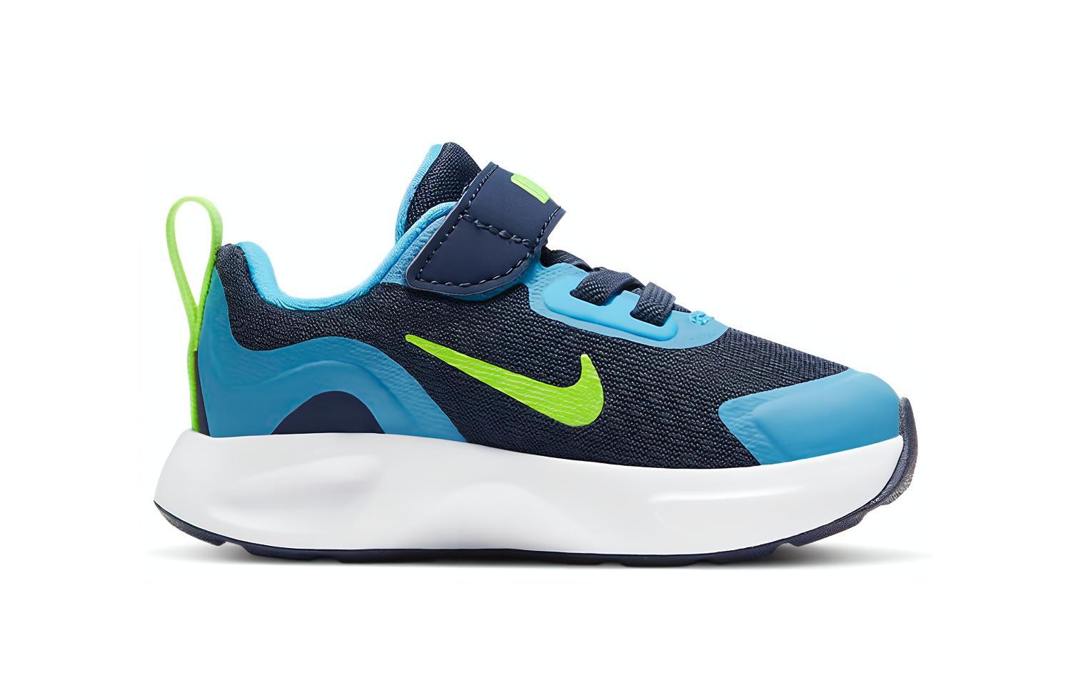 Детские кроссовки Nike Wearallday (сине-зеленые) — Синий / зелёный — фото 3