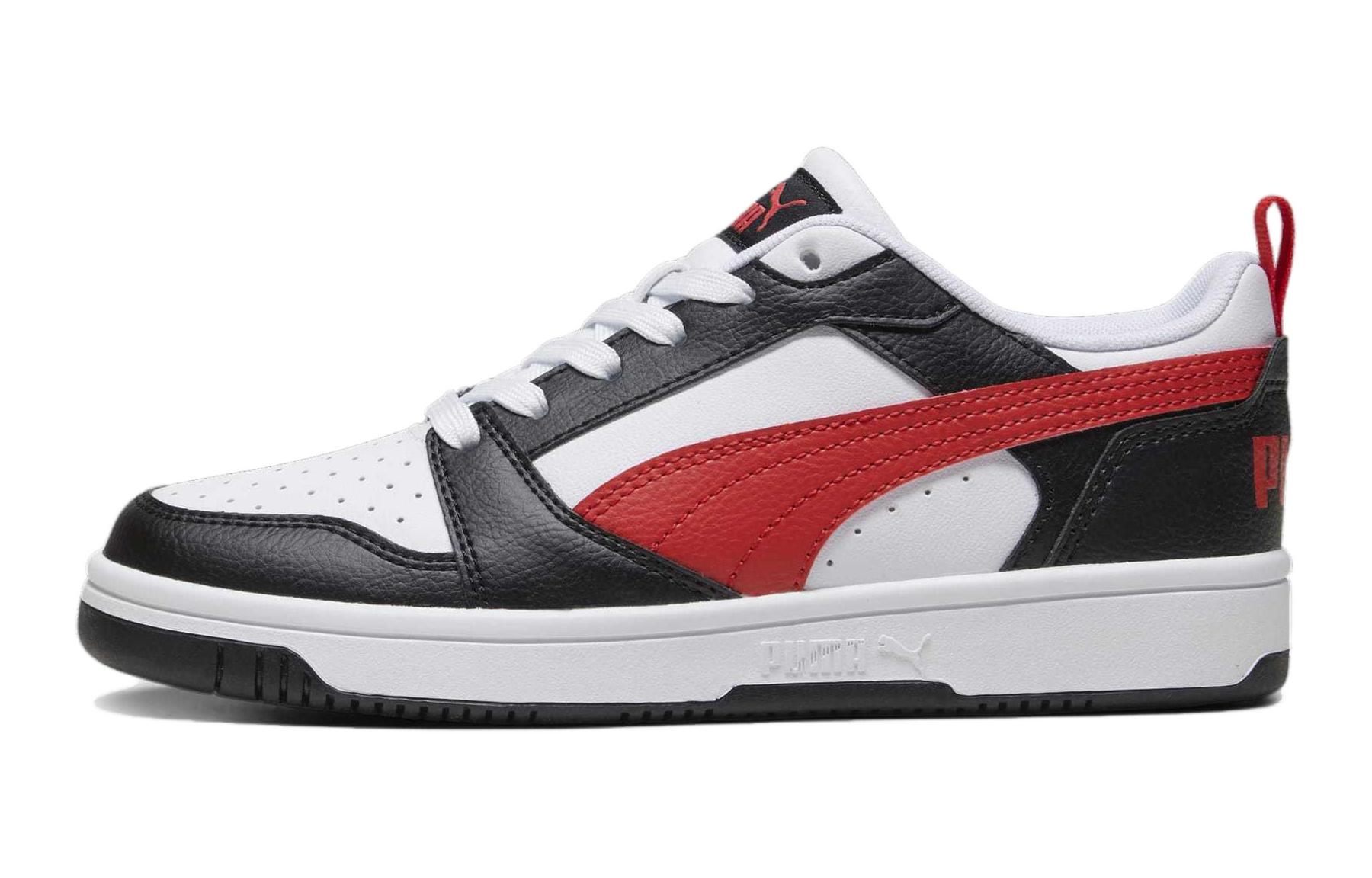 Кеды PUMA Rebound v6 Lo (черно-бело-красные)