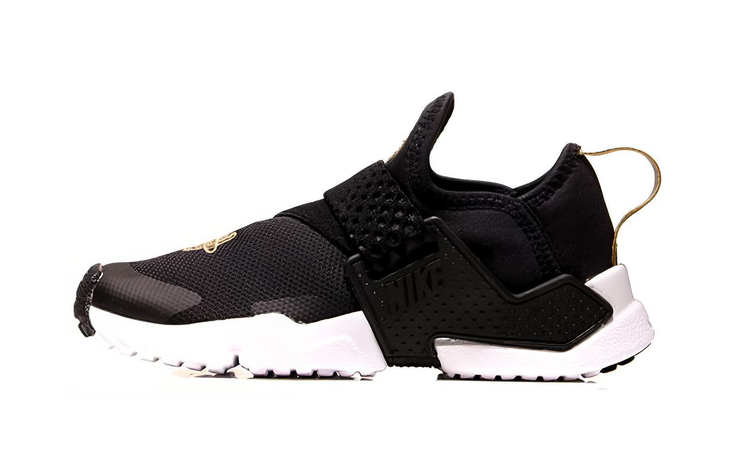 Детские кроссовки Nike Huarache Extreme (черно-золотые)