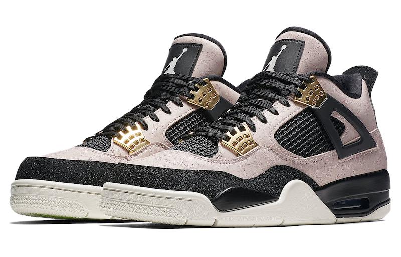 Кроссовки Jordan Air Jordan 4 splatter (черно-розовые) — Розовый — фото 3