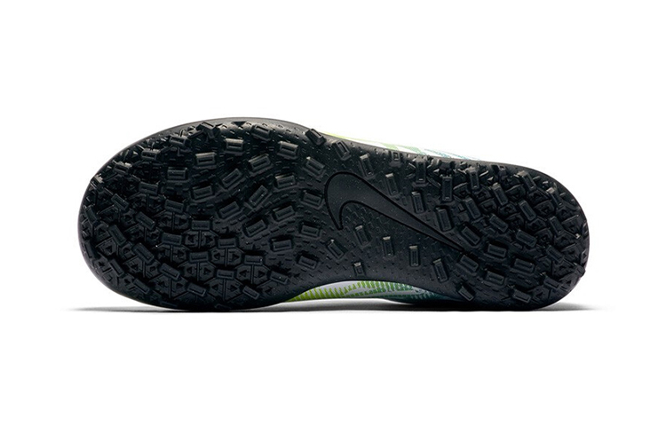 Детские бутсы Nike Mercurial Vapor 13 Club NJR (зелено-сине-белые) — Зелёный / синий / белый — фото 6