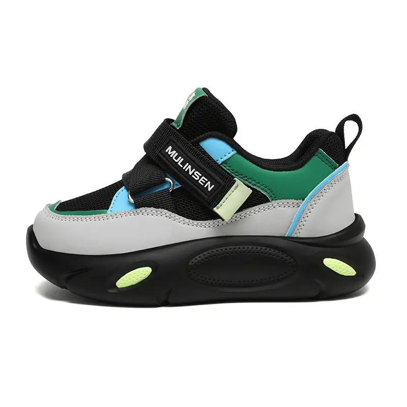 Mulinsen Simple and comfortable Lightweight Sports versatile Retro niche Simple high elasticity Relieves pressure on knees and ankles Non-slip shock absorption Wear-resistant rebound Breathable lightweight shock absorption Low-cut children's running shoes Children's style