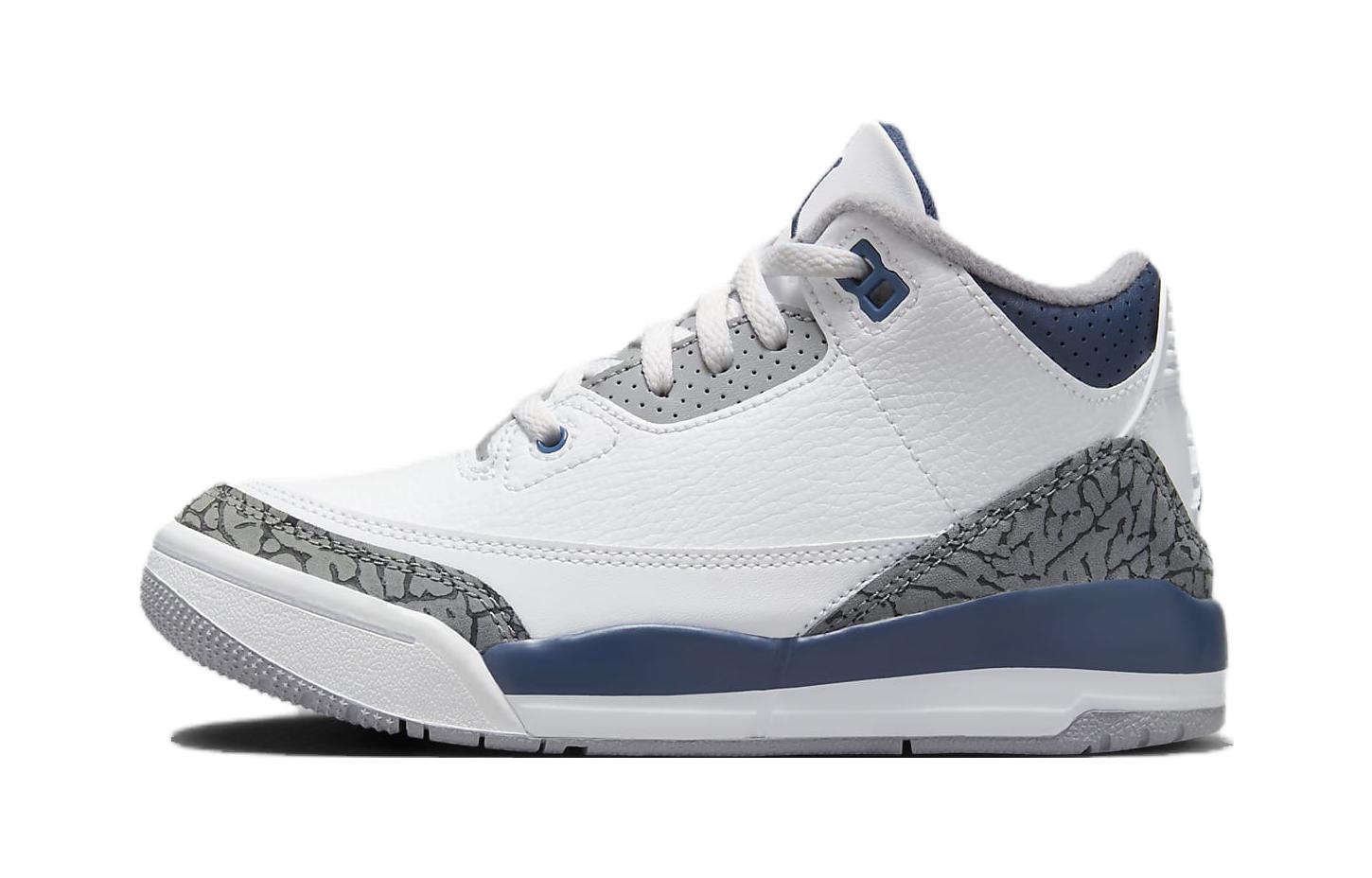 Детские кеды Jordan Jordan 3 Retro (белые)