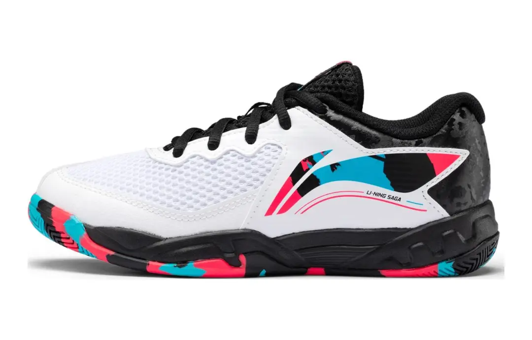 Li Ning 2 Junior Slip Resistant Cushioning Abrasion Resistant Low top Kids' Training Shoes Black White