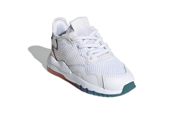 Детские кроссовки adidas originals Nite Jogger (белый / оранжевый / синий) — фото 4