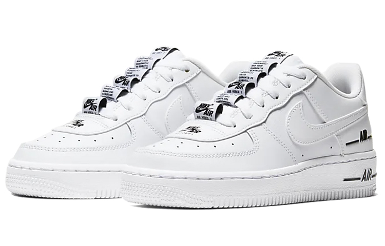 Кеды Nike Air Force 1 Lv8 3 (бело-черные) — Белыйчёрный — фото 9
