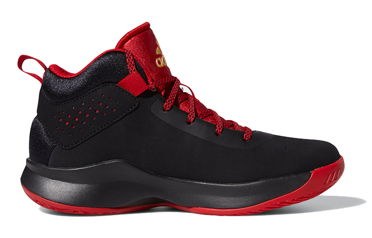 Детские кроссовки adidas Cross Em Up 5 (черно-красно-золотой) — Чёрный / красный / золотой — фото 3