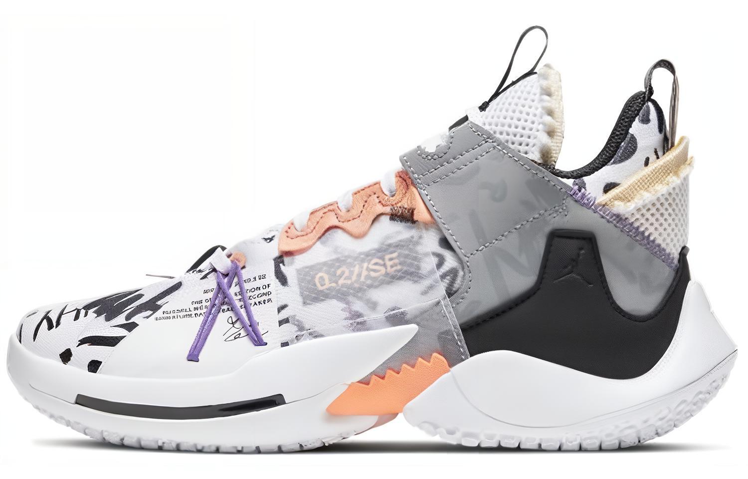 Кроссовки Jordan JordanWhy Not Zer0.2 SE (серо-оранжевые)