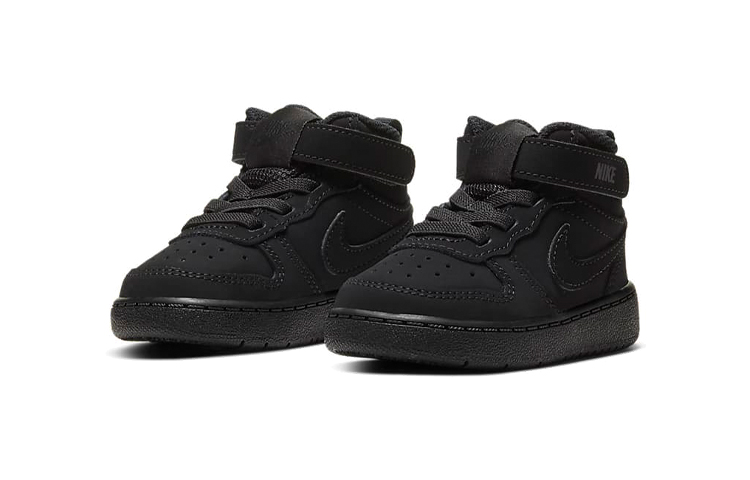 Детские кроссовки Nike Court Borough 2 Mid 2 (черный) — Чёрный — фото 3