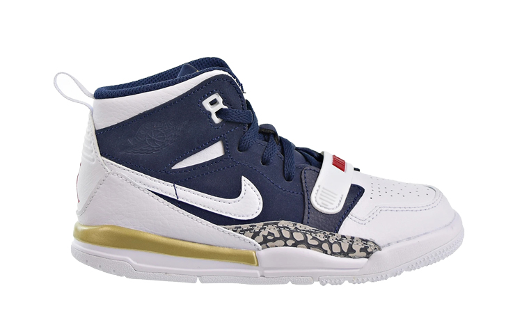 Детские кроссовки Jordan Legacy 312 "Olympic" (бело-синие) — Белый / синий — фото 3