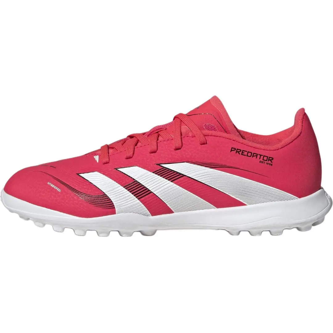Adidas PREDATOR LEAGUE Comfortable Slip Resistant Abrasion Resistant Low top Kids' Soccer Shoes Red White Kids'