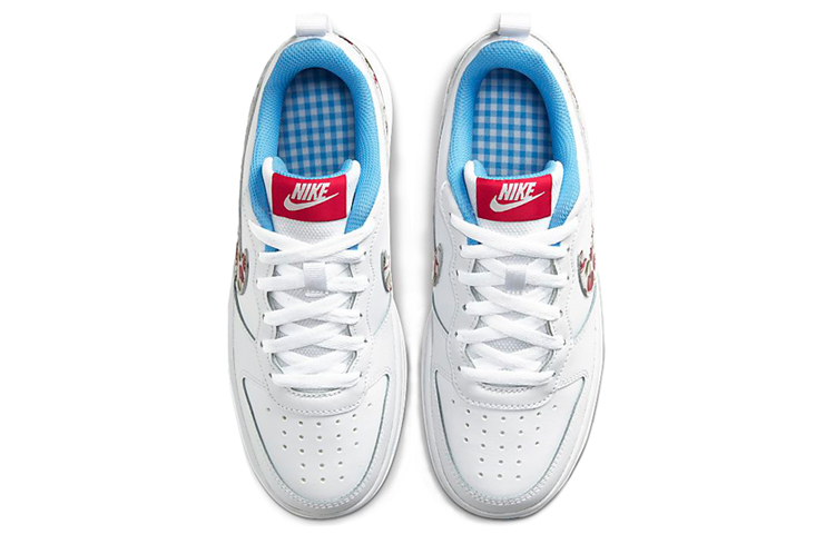 Кеды Nike NikeCourt Borough Low 2 (бело-сине-красный) — Белый / синий / красный — фото 6