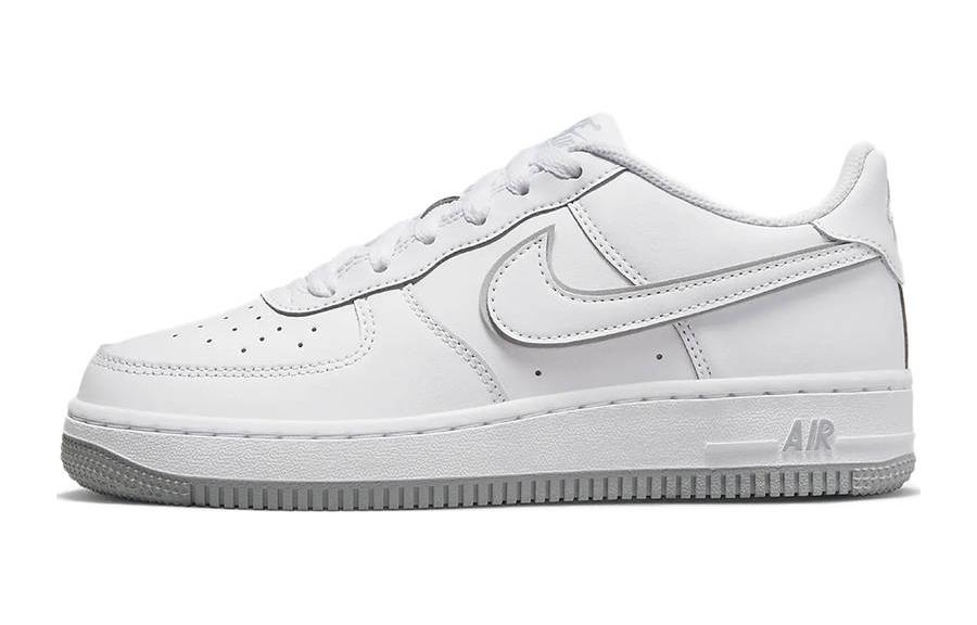 Кроссовки Nike NikeAir Force 1 GS (бело-серые)