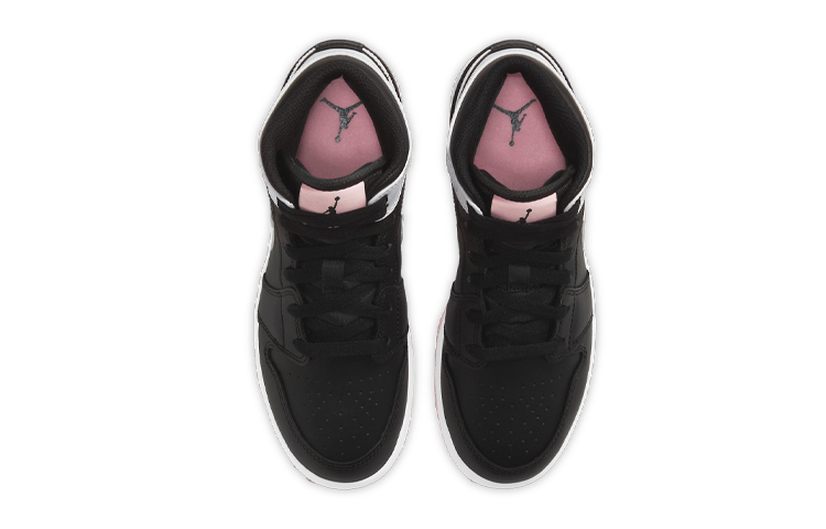 Кроссовки Jordan JordanAir Jordan 1 Mid "Arctic Pink" GS (черный / белый / розовый) — Чёрный / белый / розовый — фото 8