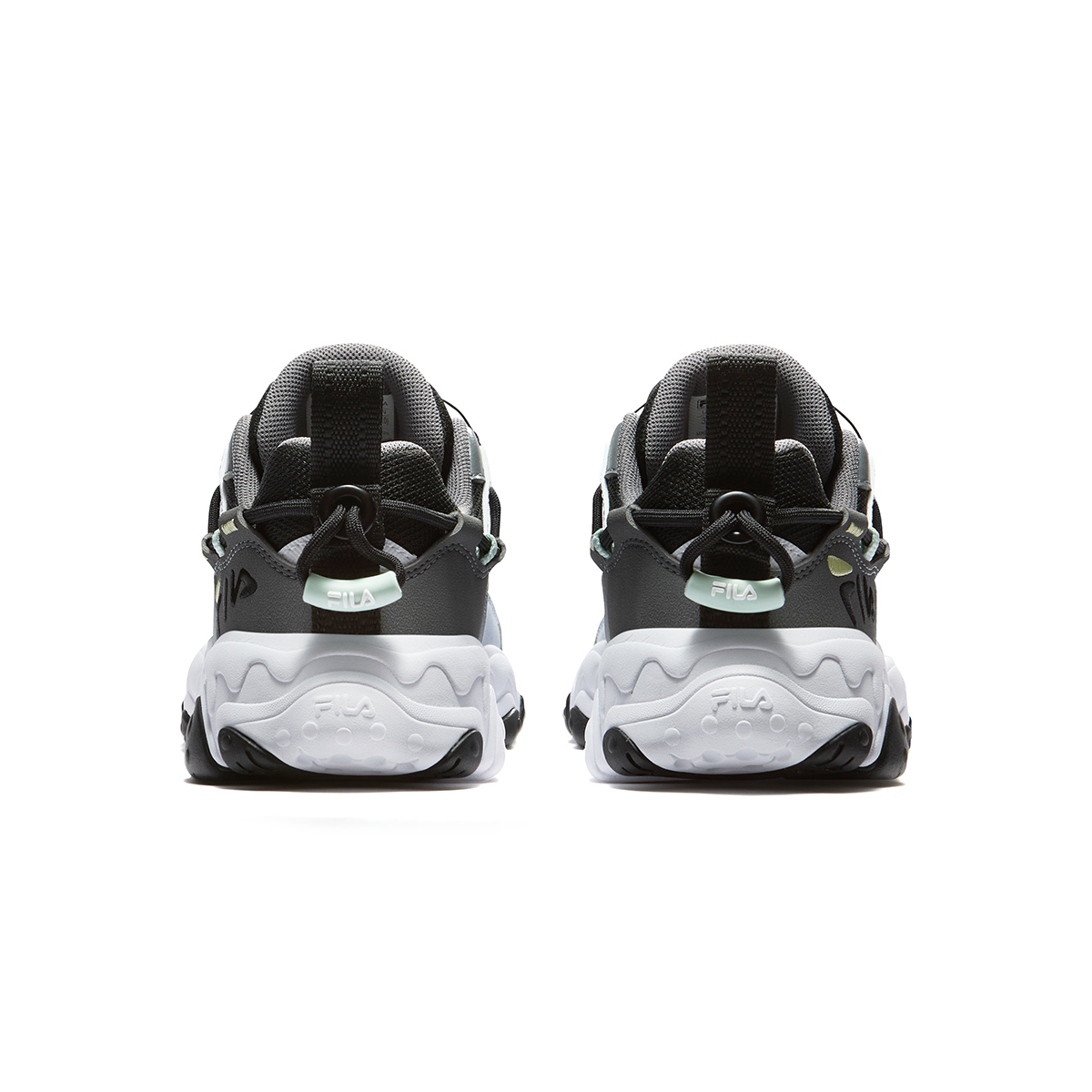 Детские кроссовки Fila KIDSHeritage-FHT Fluid 5/5 (серые) — 阴霞紫/奶白 黑/太空银 黑/铁锈灰 福克斯顿灰蓝/月岩灰 — фото 19