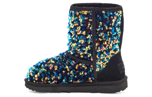 UGG Classic II Stellar Sequin sequin star snow boots black youth