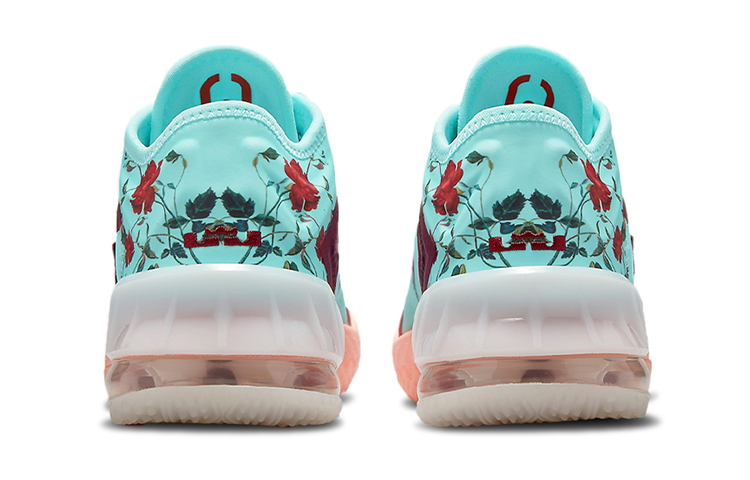 Кеды Nike NikeLebron 18 Low Floral (сине-красный) — фото 9