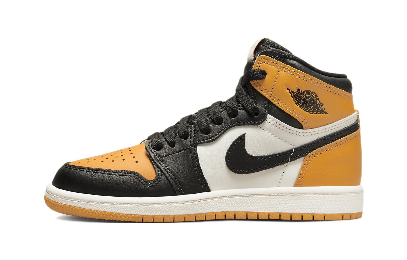 Детские высокие кроссовки Jordan Jordan Air Jordan 1 Retro High OG "Taxi" (черно-желтые)
