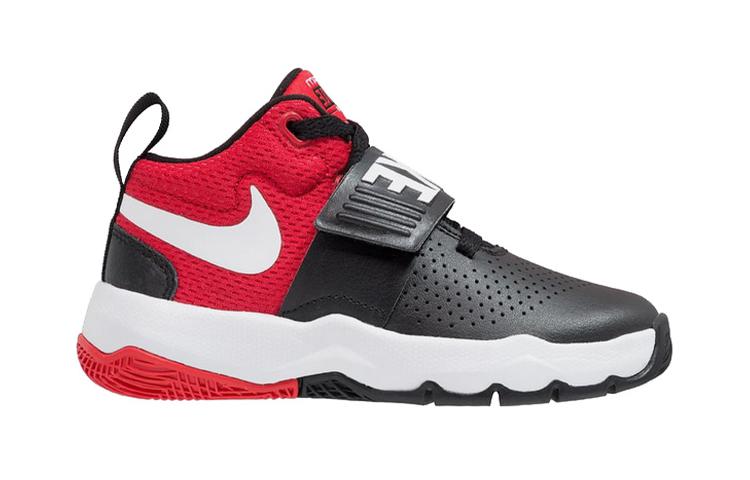 Детские кроссовки Nike Team Hustle D 8 (черно-красно-белые) — Чёрный / красный / белый — фото 3