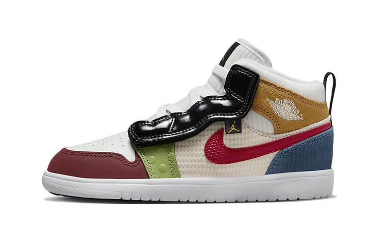 Кроссовки Jordan Air Jordan 1 Mid Alt SE (бело-оранжево-синие)