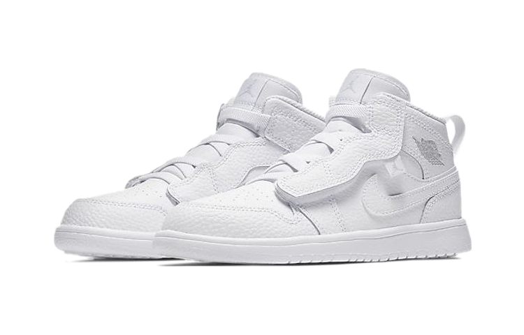 Детские кроссовки Jordan Air Jordan 1 Mid (белые) — Белый — фото 4